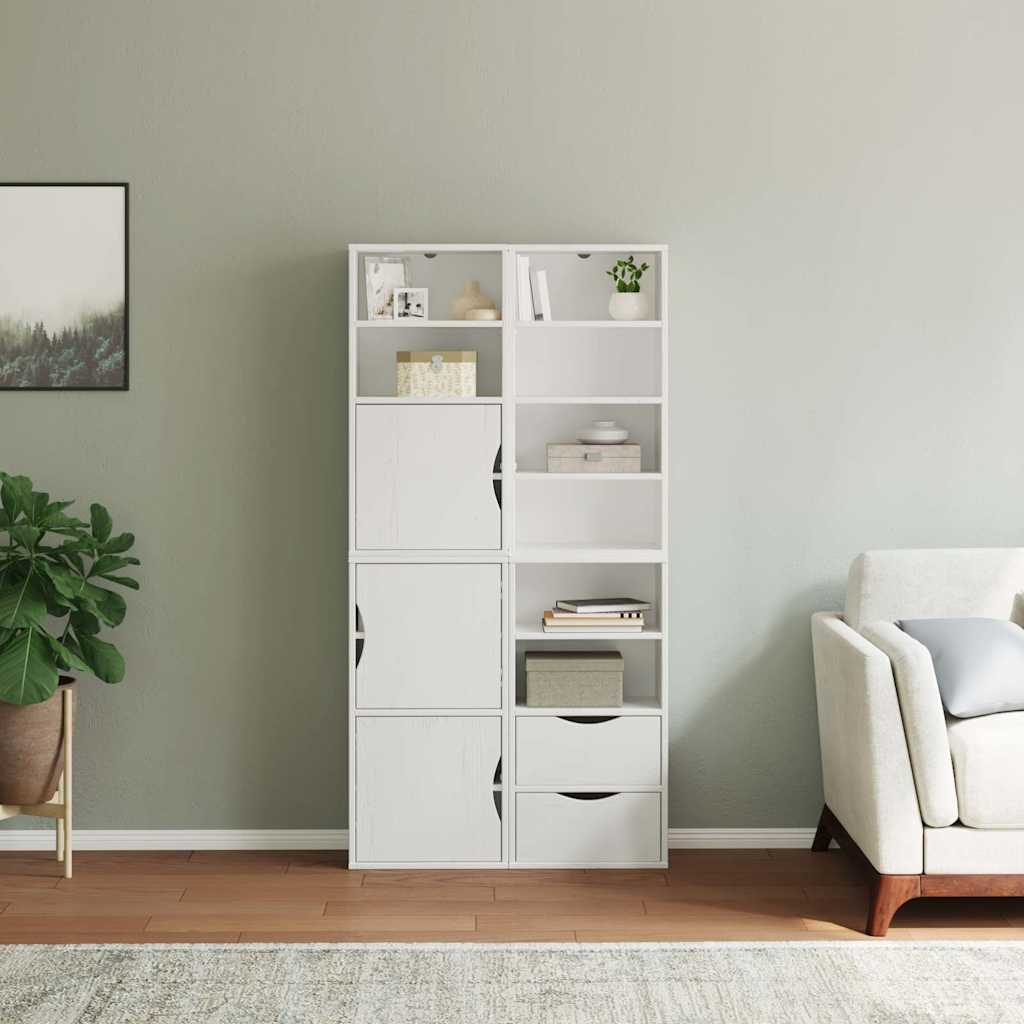 vidaXL Side Cabinets 4 pcs "ODDA" White 40x24x79 cm Solid Wood Pine 3