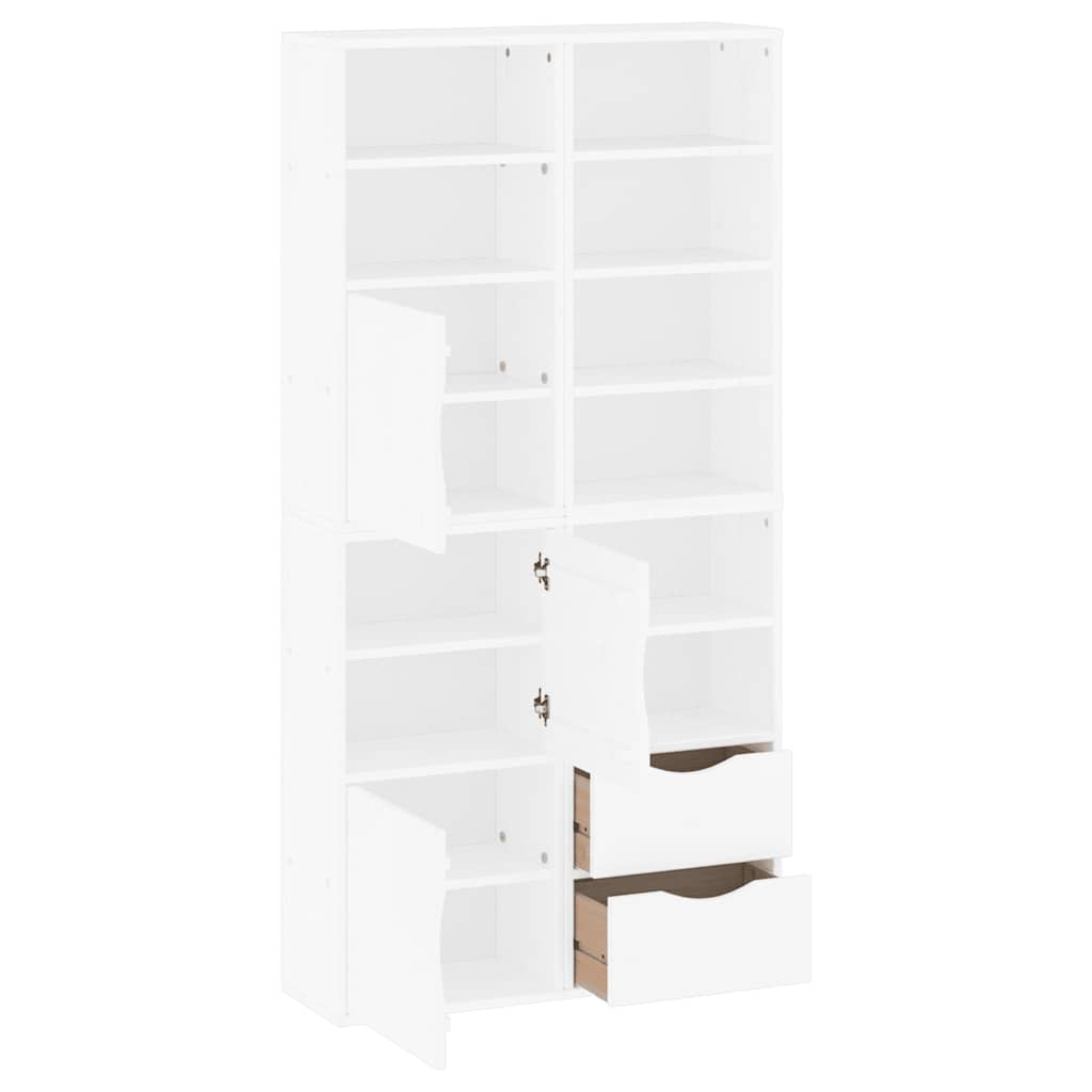 vidaXL Side Cabinets 4 pcs "ODDA" White 40x24x79 cm Solid Wood Pine 4