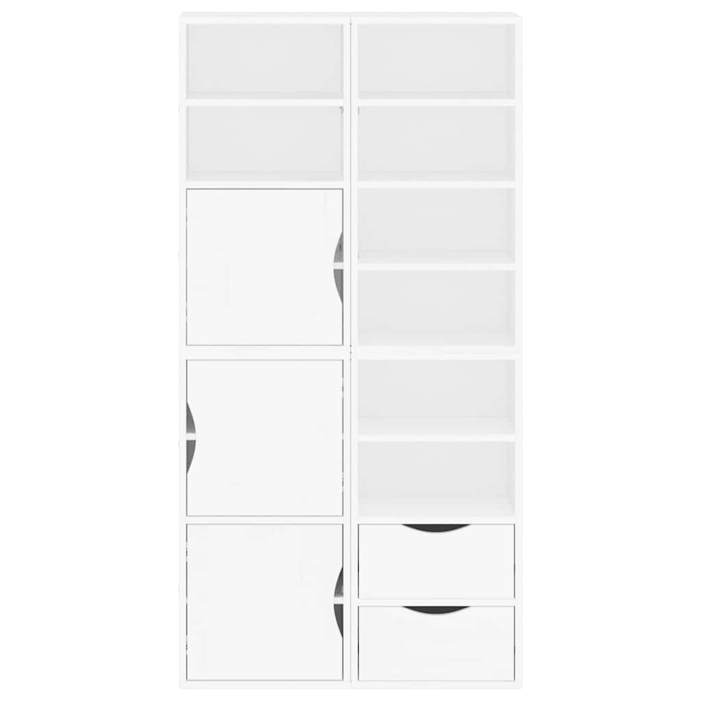 vidaXL Side Cabinets 4 pcs "ODDA" White 40x24x79 cm Solid Wood Pine 5