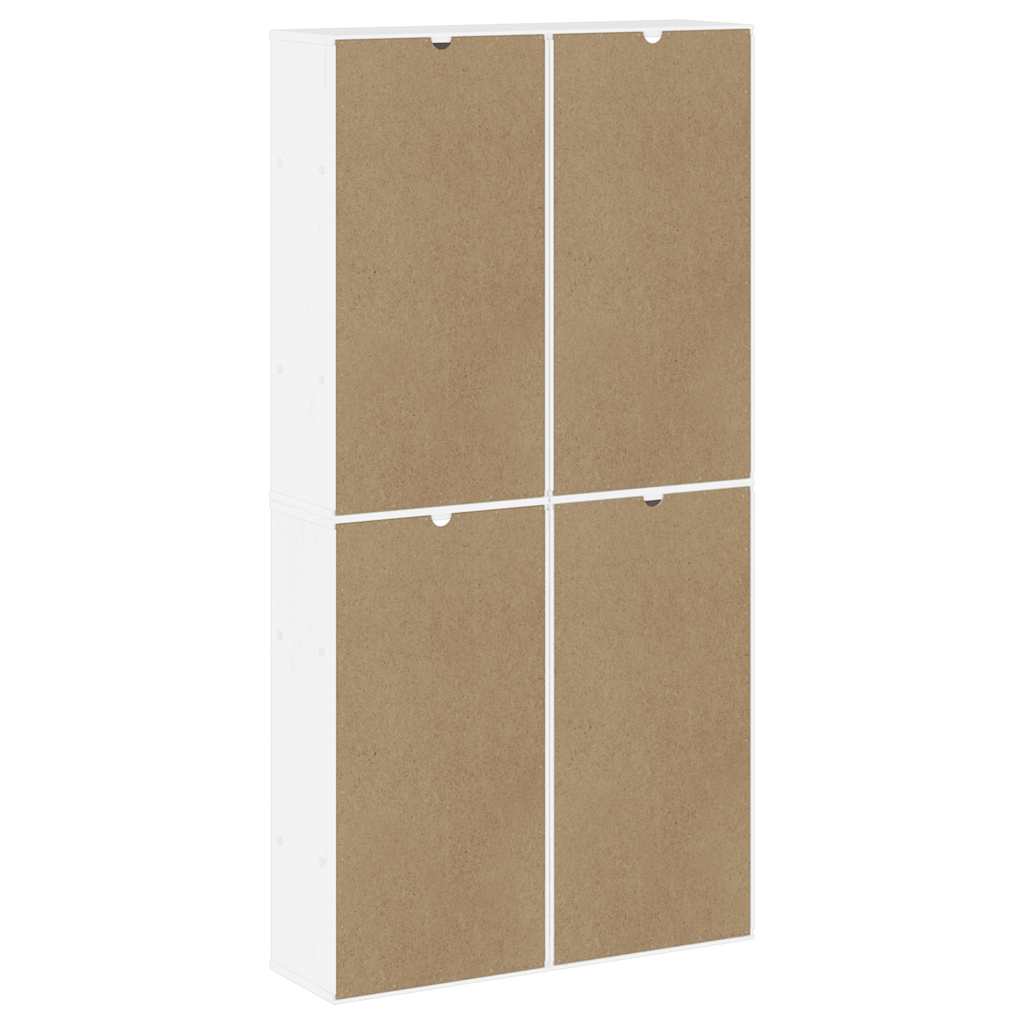 vidaXL Side Cabinets 4 pcs "ODDA" White 40x24x79 cm Solid Wood Pine 6