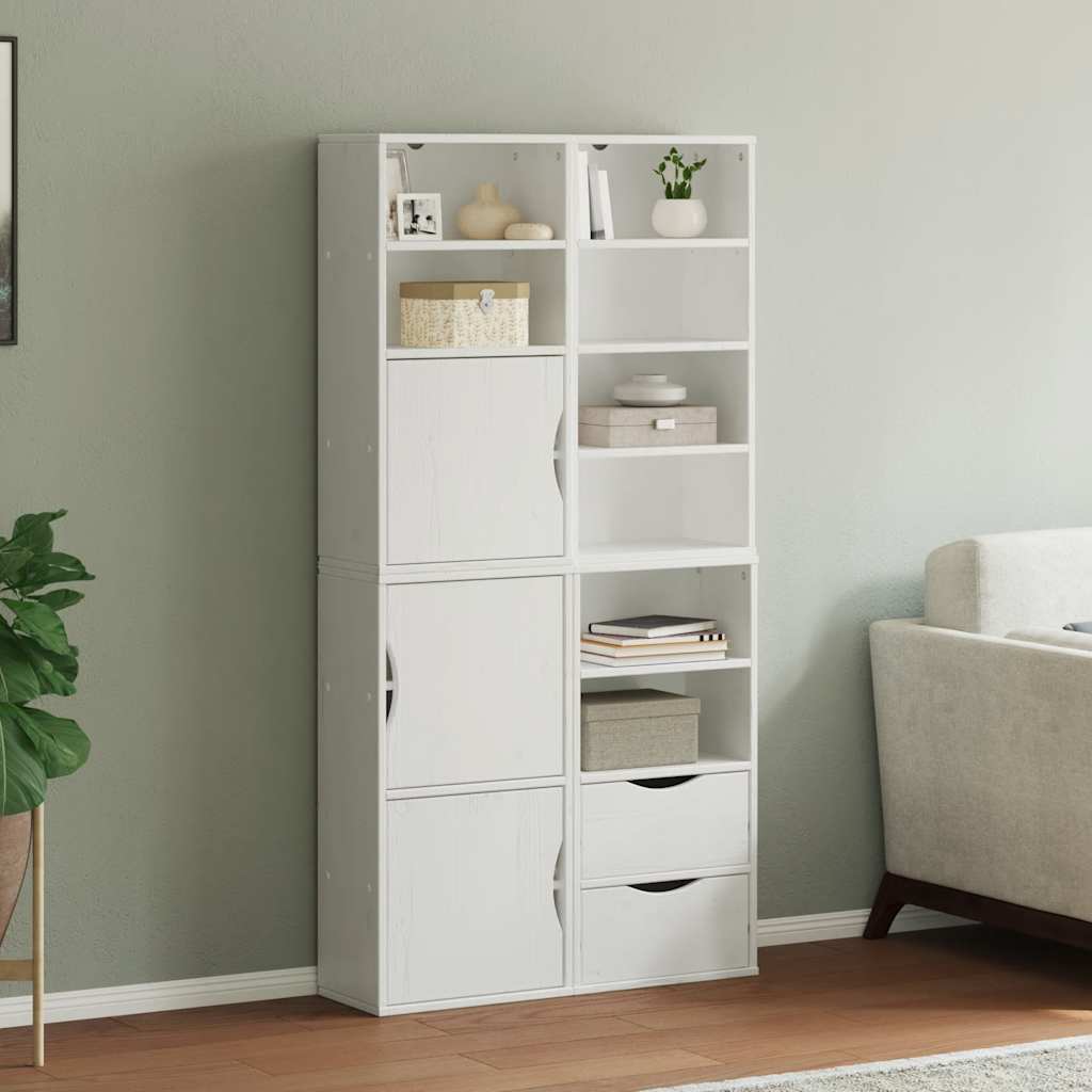 vidaXL Side Cabinets 4 pcs "ODDA" White 40x24x79 cm Solid Wood Pine 1