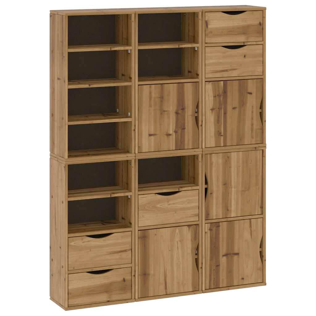 vidaXL Side Cabinets 6 pcs "ODDA" 40x24x79 cm Solid Wood Pine 2