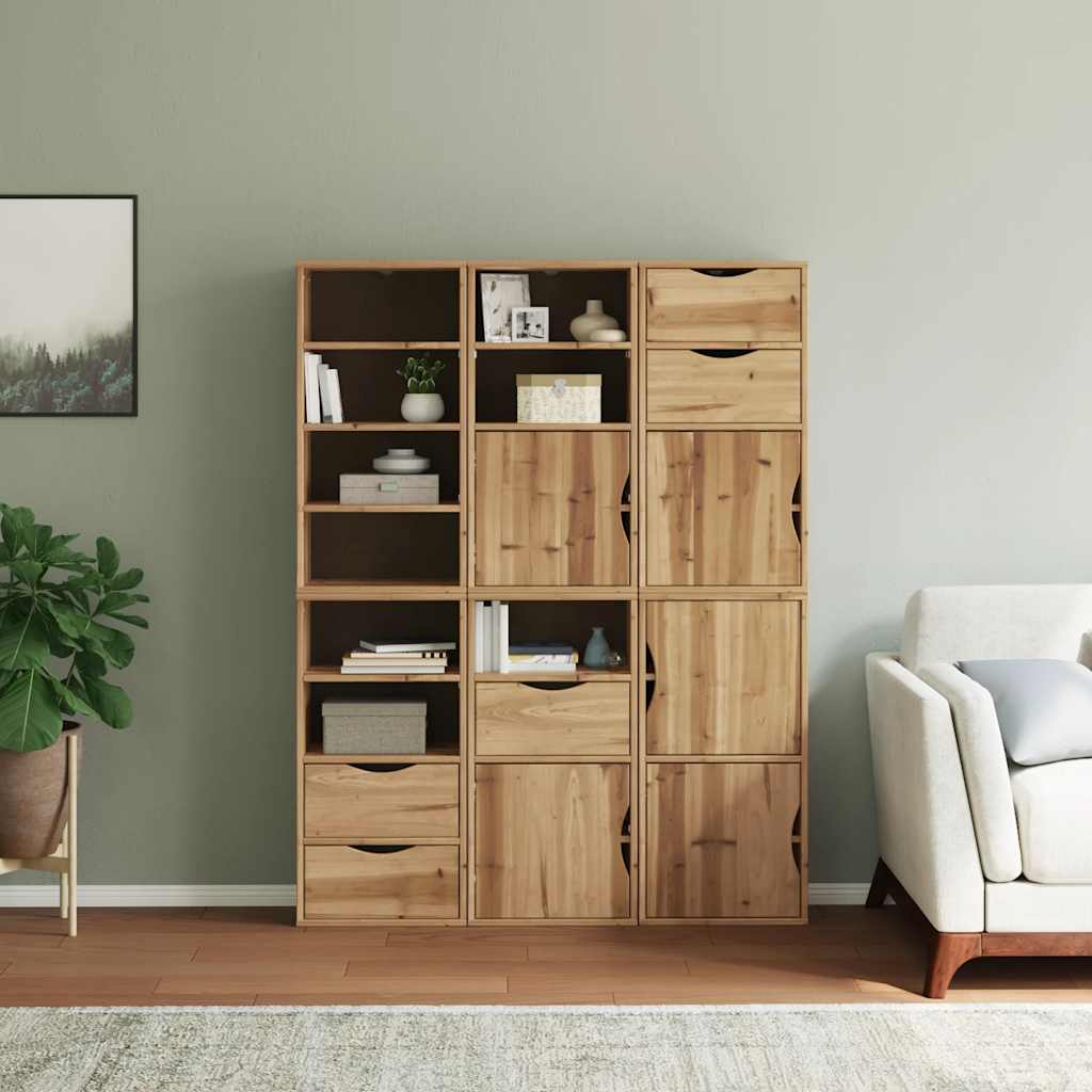 vidaXL Side Cabinets 6 pcs "ODDA" 40x24x79 cm Solid Wood Pine 3