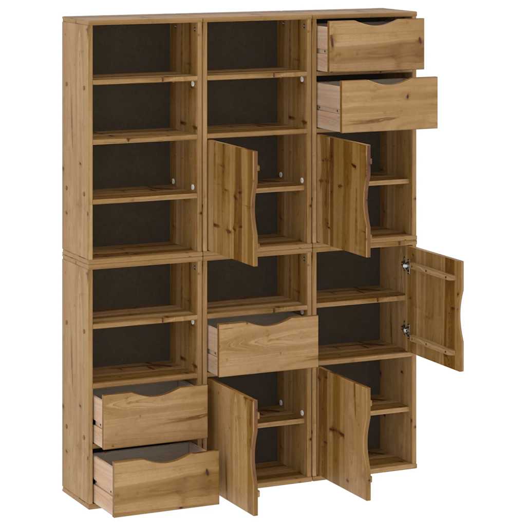 vidaXL Side Cabinets 6 pcs "ODDA" 40x24x79 cm Solid Wood Pine 4