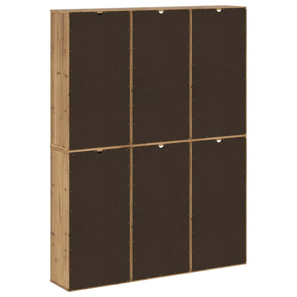 vidaXL Side Cabinets 6 pcs "ODDA" 40x24x79 cm Solid Wood Pine 6