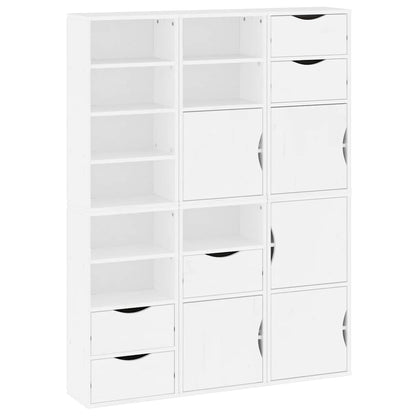 vidaXL Side Cabinets 6 pcs "ODDA" White 40x24x79 cm Solid Wood Pine 2