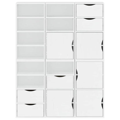 vidaXL Side Cabinets 6 pcs "ODDA" White 40x24x79 cm Solid Wood Pine 5