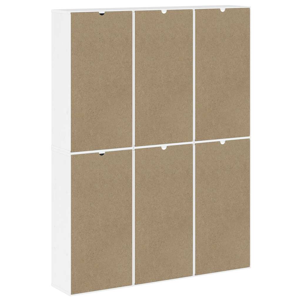 vidaXL Side Cabinets 6 pcs "ODDA" White 40x24x79 cm Solid Wood Pine 6