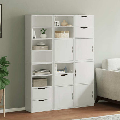 vidaXL Side Cabinets 6 pcs "ODDA" White 40x24x79 cm Solid Wood Pine 1