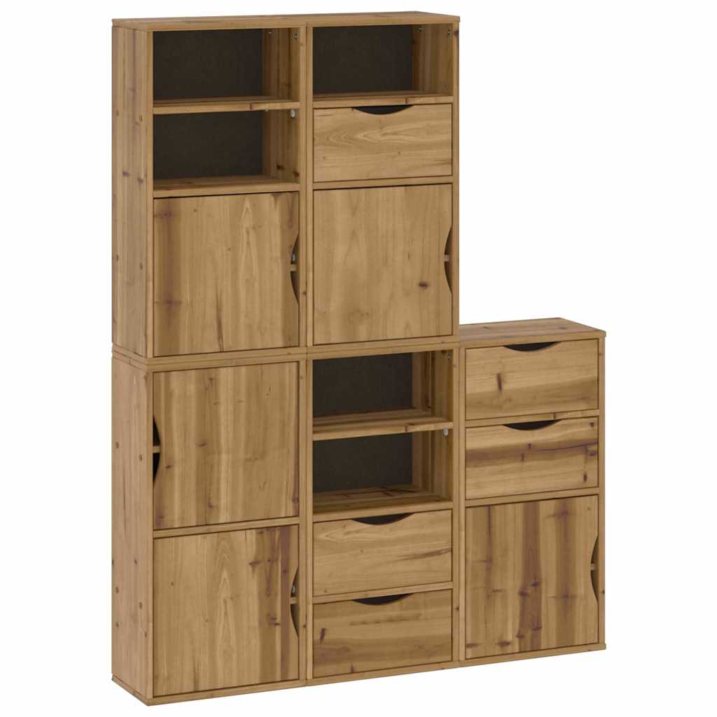 vidaXL Side Cabinets 5 pcs "ODDA" 40x24x79 cm Solid Wood Pine 2