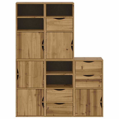 vidaXL Side Cabinets 5 pcs "ODDA" 40x24x79 cm Solid Wood Pine 6