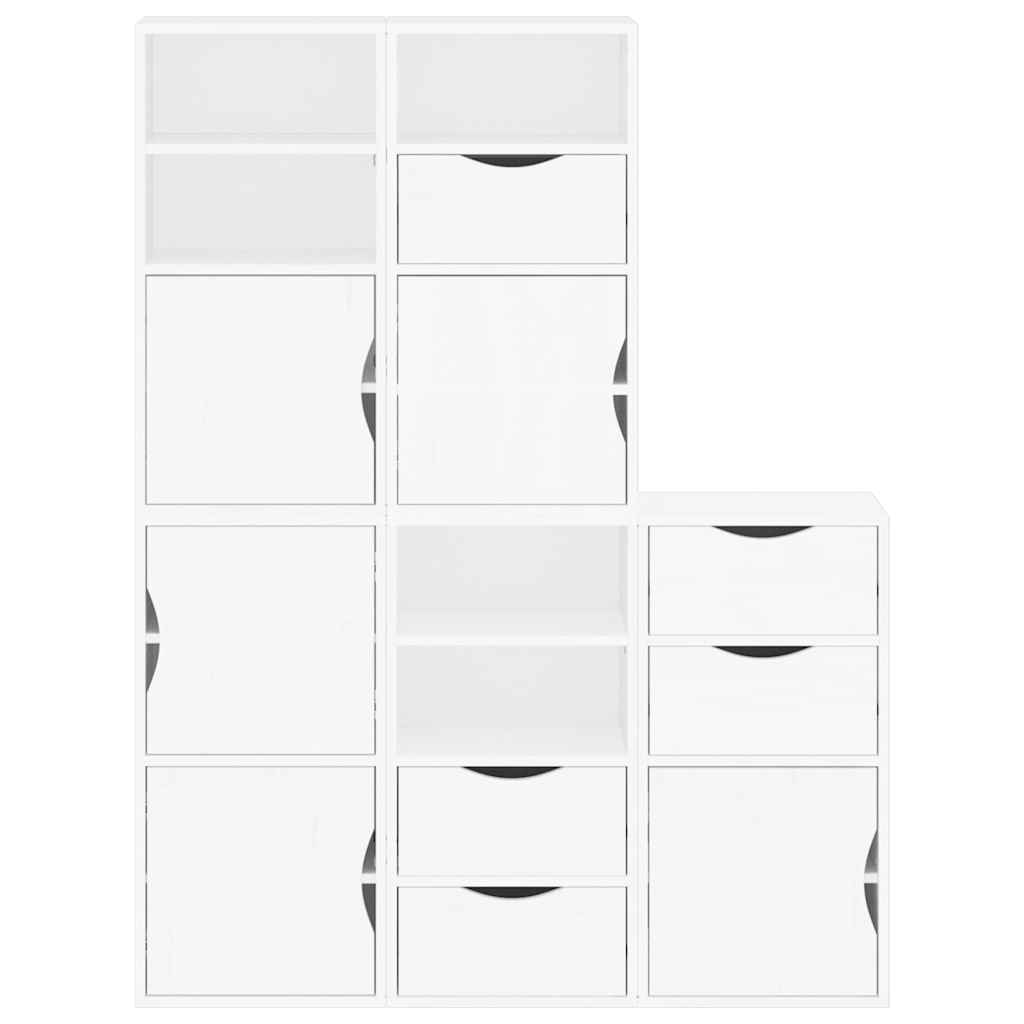 vidaXL Side Cabinets 5 pcs "ODDA" White 40x24x79 cm Solid Wood Pine 5