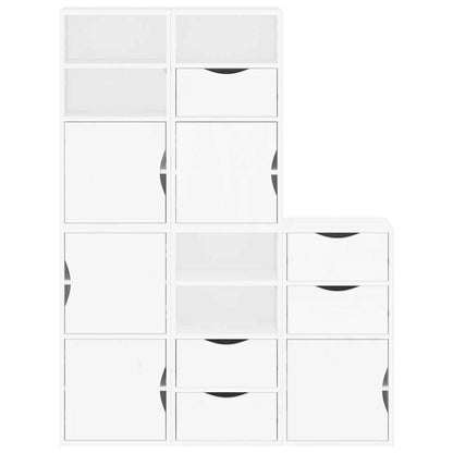 vidaXL Side Cabinets 5 pcs "ODDA" White 40x24x79 cm Solid Wood Pine 5