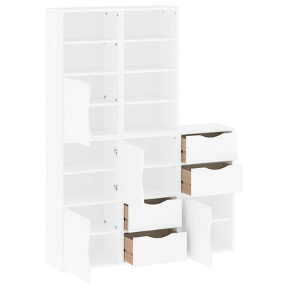vidaXL Side Cabinets 5 pcs "ODDA" White 40x24x79 cm Solid Wood Pine 4