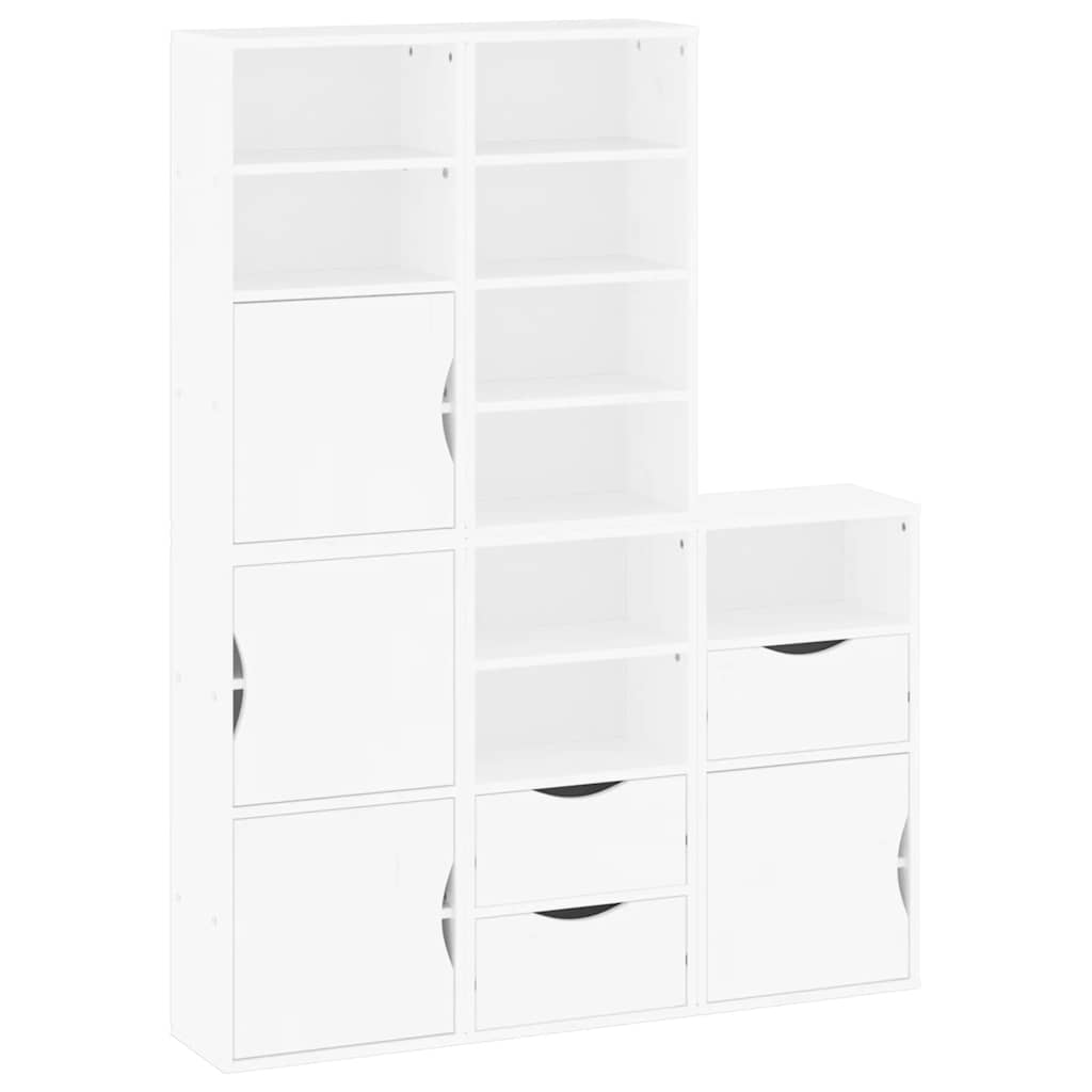 vidaXL Side Cabinets 5 pcs "ODDA" White 40x24x79 cm Solid Wood Pine 2