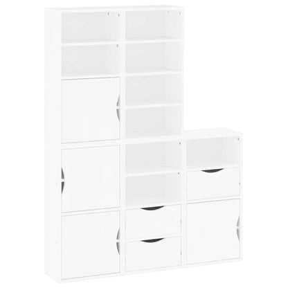 vidaXL Side Cabinets 5 pcs "ODDA" White 40x24x79 cm Solid Wood Pine 2