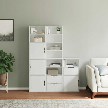 vidaXL Side Cabinets 5 pcs "ODDA" White 40x24x79 cm Solid Wood Pine 3