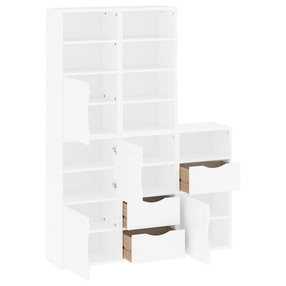 vidaXL Side Cabinets 5 pcs "ODDA" White 40x24x79 cm Solid Wood Pine 5