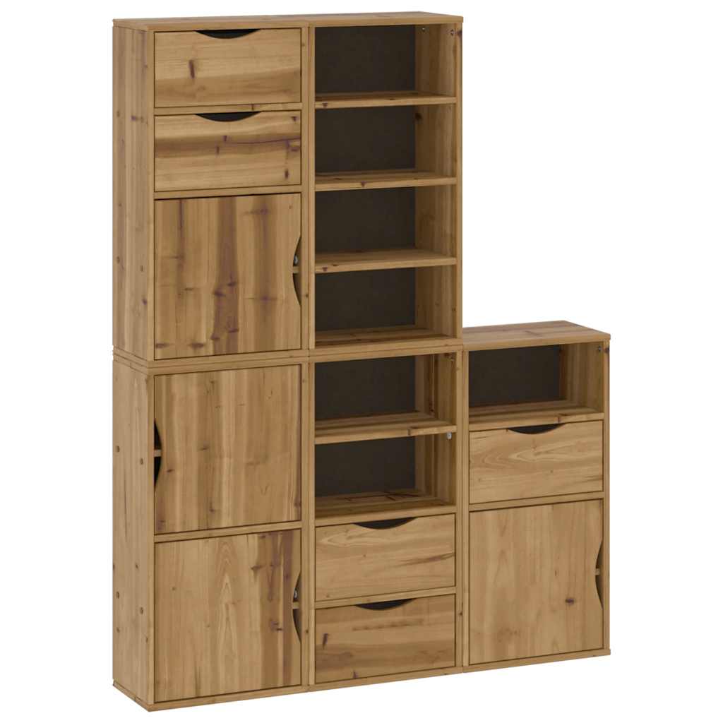 vidaXL Side Cabinets 5 pcs "ODDA" 40x24x79 cm Solid Wood Pine 2