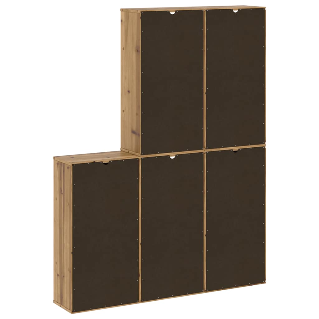 vidaXL Side Cabinets 5 pcs "ODDA" 40x24x79 cm Solid Wood Pine 6