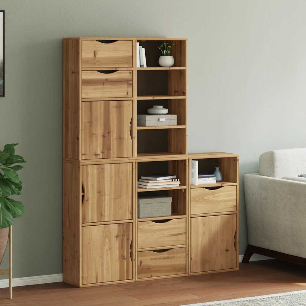 vidaXL Side Cabinets 5 pcs "ODDA" 40x24x79 cm Solid Wood Pine 1