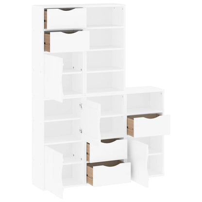 vidaXL Side Cabinets 5 pcs "ODDA" White 40x24x79 cm Solid Wood Pine 4