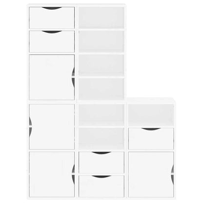 vidaXL Side Cabinets 5 pcs "ODDA" White 40x24x79 cm Solid Wood Pine 5
