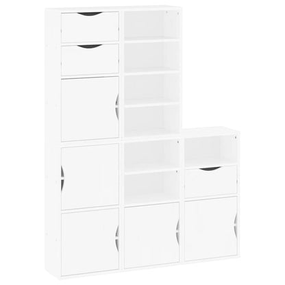 vidaXL Side Cabinets 5 pcs "ODDA" White 40x24x79 cm Solid Wood Pine 2