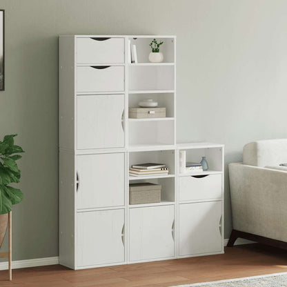 vidaXL Side Cabinets 5 pcs "ODDA" White 40x24x79 cm Solid Wood Pine 1