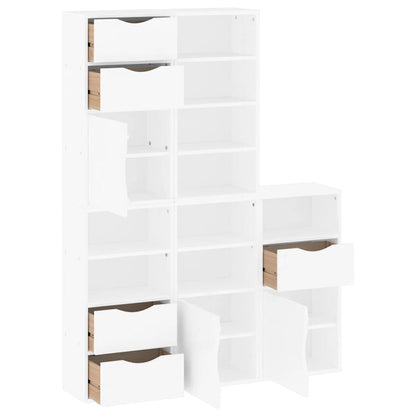 vidaXL Side Cabinets 5 pcs "ODDA" White 40x24x79 cm Solid Wood Pine 4