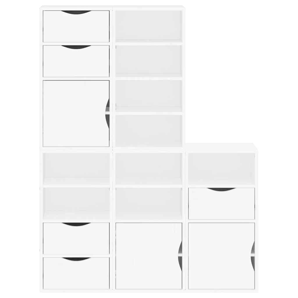 vidaXL Side Cabinets 5 pcs "ODDA" White 40x24x79 cm Solid Wood Pine 5