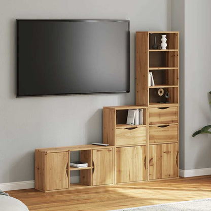 vidaXL 5 Piece TV Units with Storage "ODDA" Solid Wood Pine
