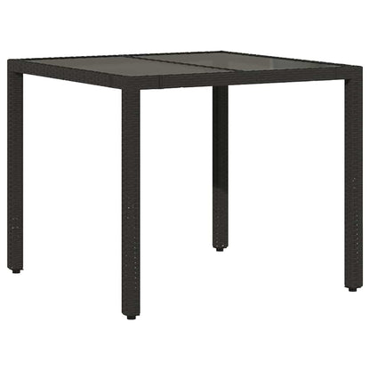 vidaXL Garden Dining Set 5 pcs Black Poly Rattan 5