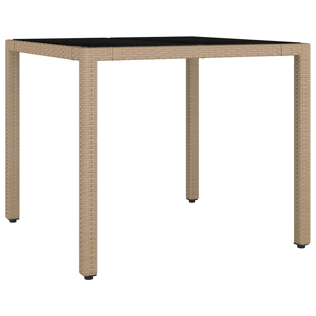 vidaXL Garden Dining Set 5 pcs Beige Poly Rattan 5