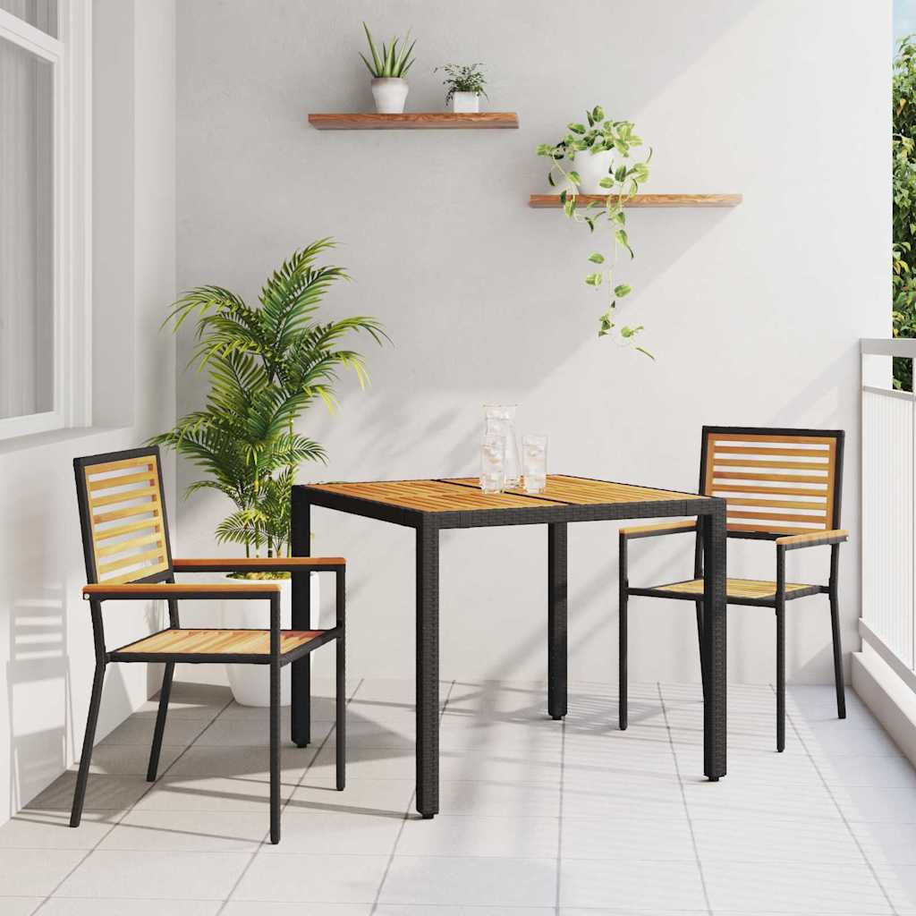 vidaXL Garden Dining Set 5 pcs and Brown Poly Rattan