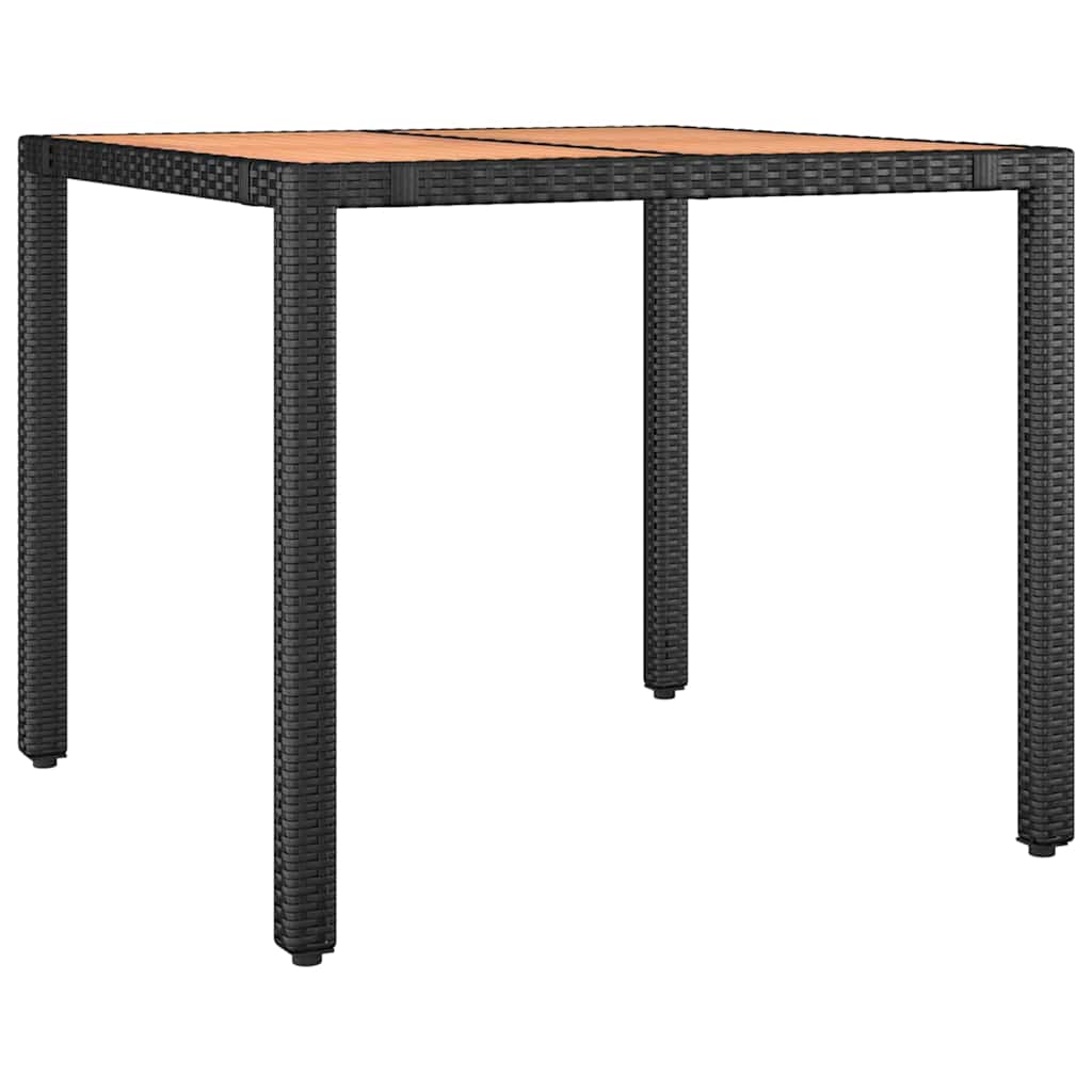 vidaXL Garden Dining Set 5 pcs Black and Brown Poly Rattan 5