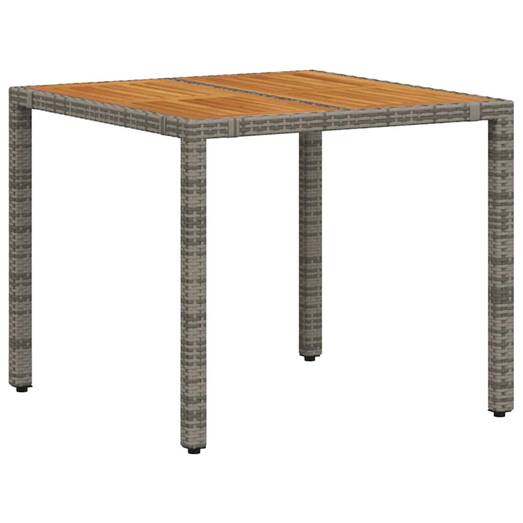 vidaXL Garden Dining Set 5 pcs Grey and Brown Poly Rattan 5