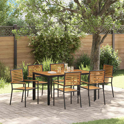 vidaXL Garden Dining Set 5 pcs and Brown Poly Rattan