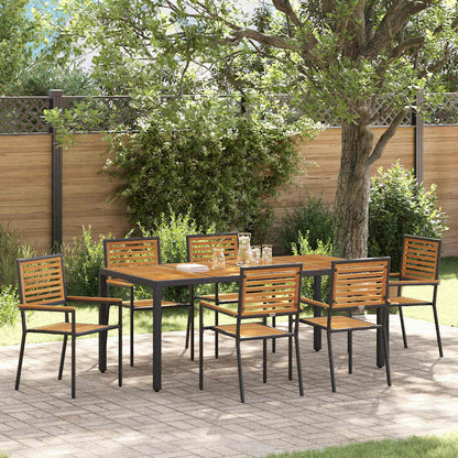vidaXL Garden Dining Set 5 pcs and Brown Poly Rattan