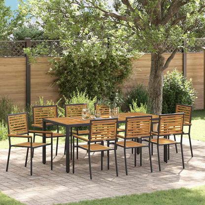 vidaXL Garden Dining Set 5 pcs and Brown Poly Rattan
