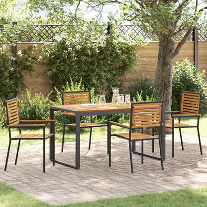 vidaXL Garden Dining Set 7 pcs and Brown Poly Rattan
