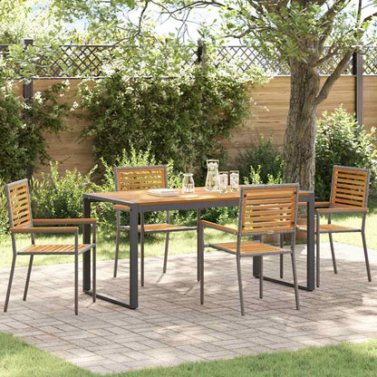 vidaXL Garden Dining Set 7 pcs and Brown Poly Rattan