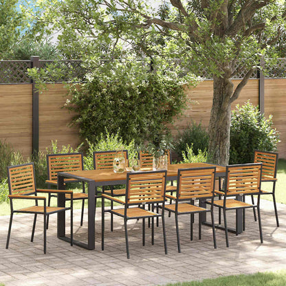vidaXL Garden Dining Set 7 pcs and Brown Poly Rattan