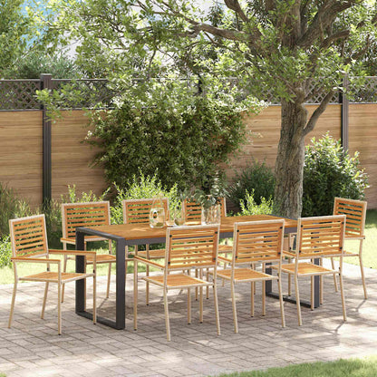 vidaXL Garden Dining Set 7 pcs and Brown Poly Rattan