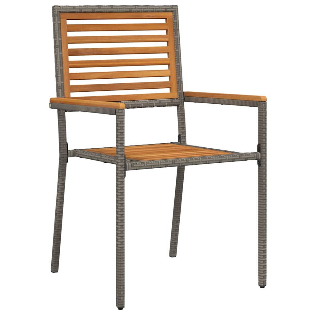 vidaXL Garden Dining Set 3 pcs Grey Solid Acacia Wood 6