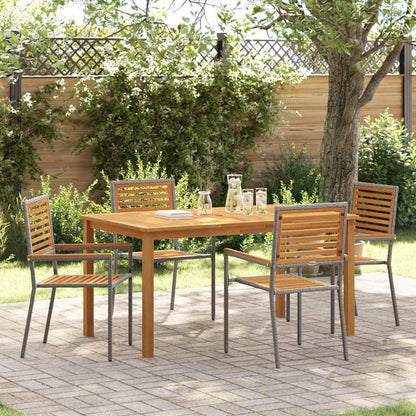 vidaXL Garden Dining Set 5 pcs Solid Acacia Wood