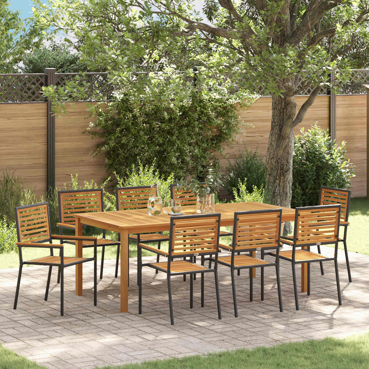 vidaXL Garden Dining Set 5 pcs Solid Acacia Wood
