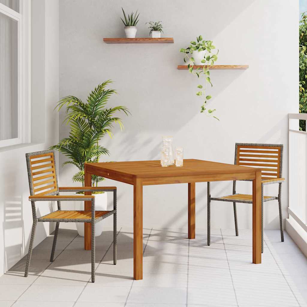 vidaXL Garden Dining Set 3 pcs Grey Solid Acacia Wood 1