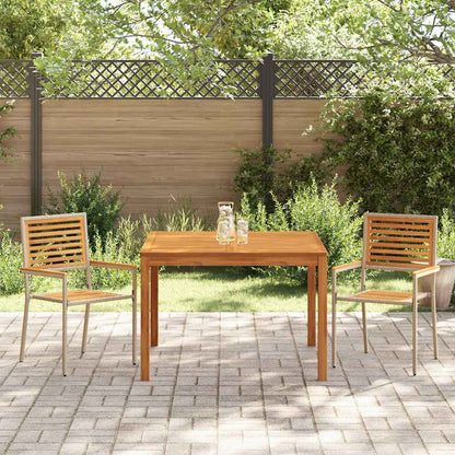 vidaXL Garden Dining Set 3 pcs Beige Solid Acacia Wood 4
