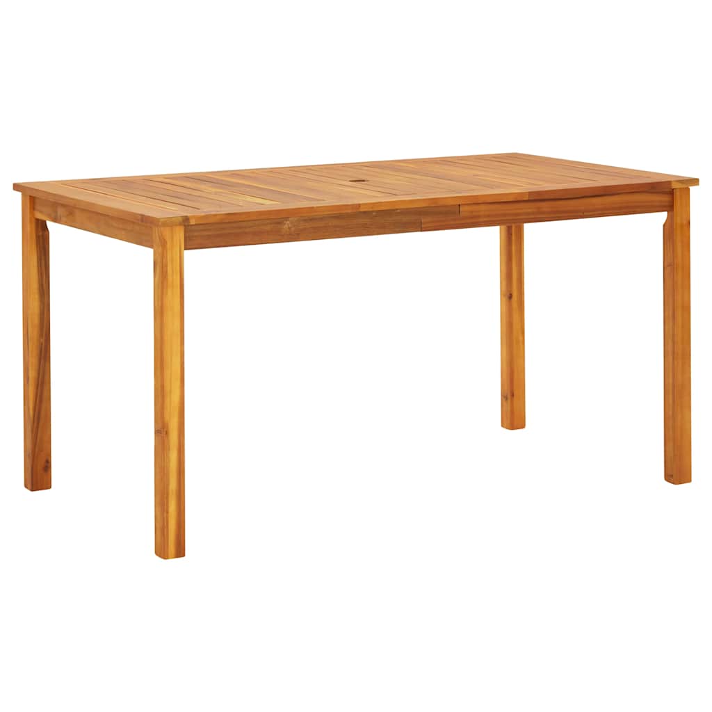 vidaXL Garden Dining Set 5 pcs Beige Solid Acacia Wood 5
